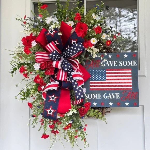 “All Gave Some” Patriotic Wreath - Picture 6 of 6